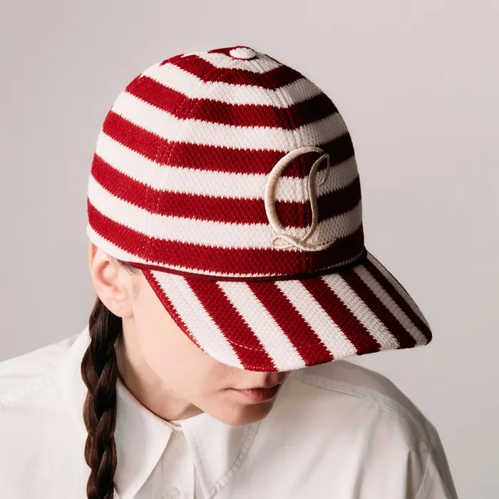 WomenMen Mooncrest Baseball Hat 8211 Malha Printed Fabric 8211 Loubi Christian Louboutin Hats