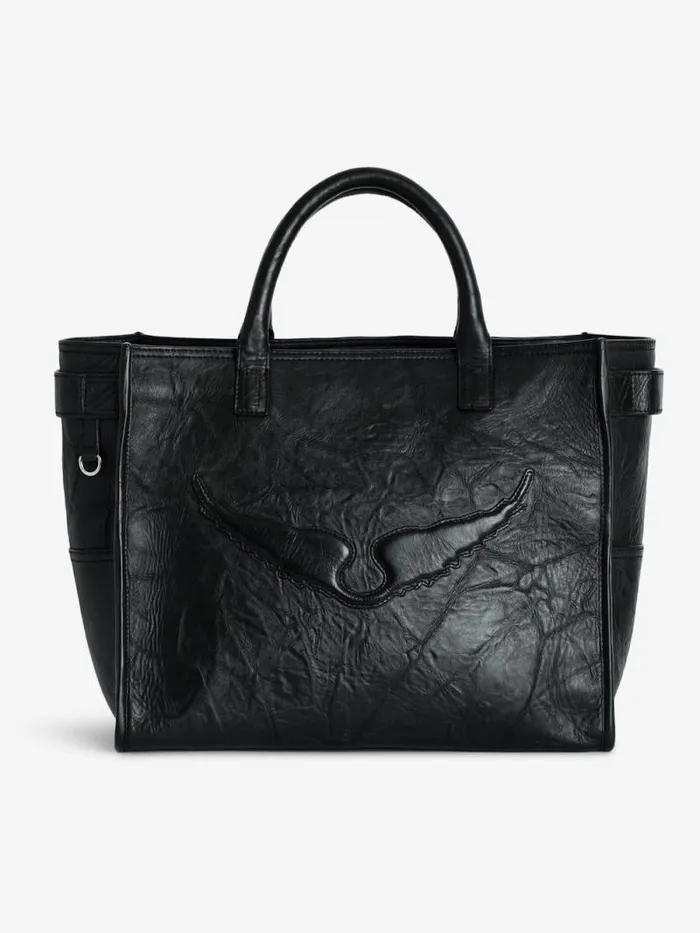 WomenMen Zadig and Voltaire Handbags Angel Tote Bag Black