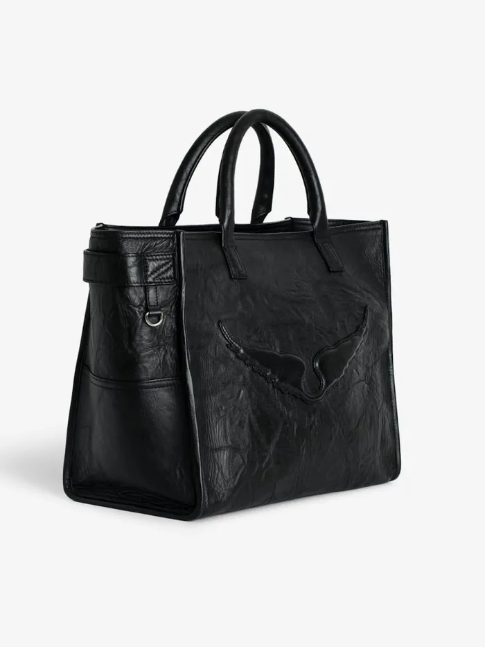 WomenMen Zadig and Voltaire Handbags Angel Tote Bag Black