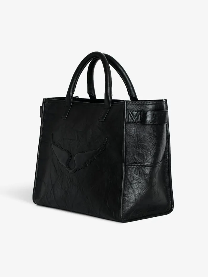 WomenMen Zadig and Voltaire Handbags Angel Tote Bag Black