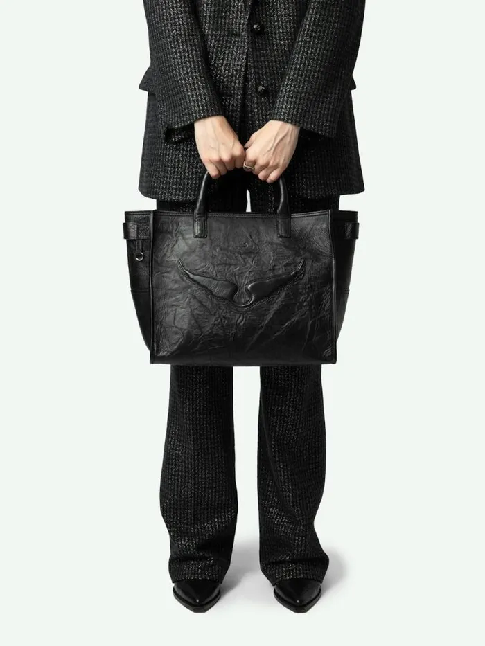WomenMen Zadig and Voltaire Handbags Angel Tote Bag Black