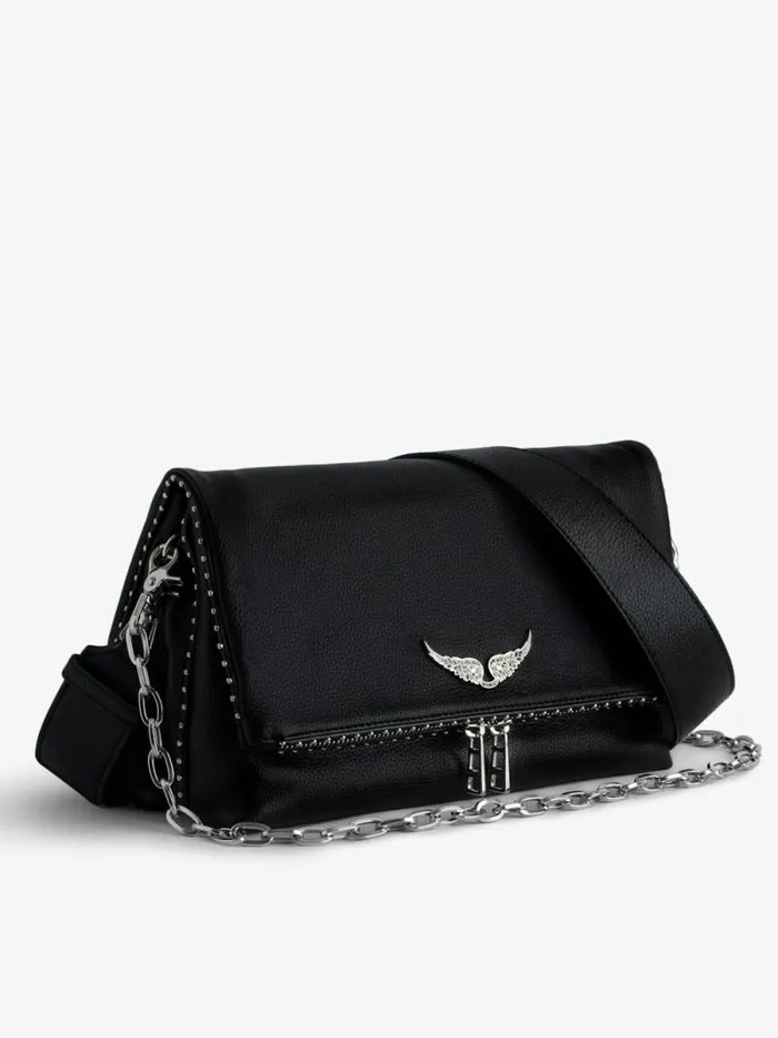WomenMen Zadig and Voltaire Shoulder Bags Rocky Studs Bag Black WomenMen Zadig and Voltaire Shoulder Bags Rocky Studs Bag Black