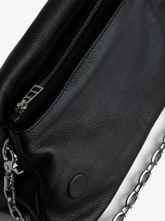 WomenMen Zadig and Voltaire Shoulder Bags Swing Your Wings Rocky Bag Noir Silver WomenMen Zadig and Voltaire Shoulder Bags Swing Your Wings Rocky Bag Noir Silver