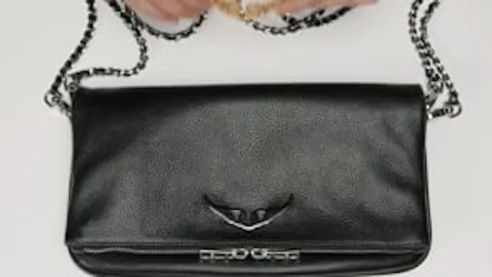 WomenMen Zadig and Voltaire Shoulder Bags Swing Your Wings Rocky Bag Noir Silver WomenMen Zadig and Voltaire Shoulder Bags Swing Your Wings Rocky Bag Noir Silver