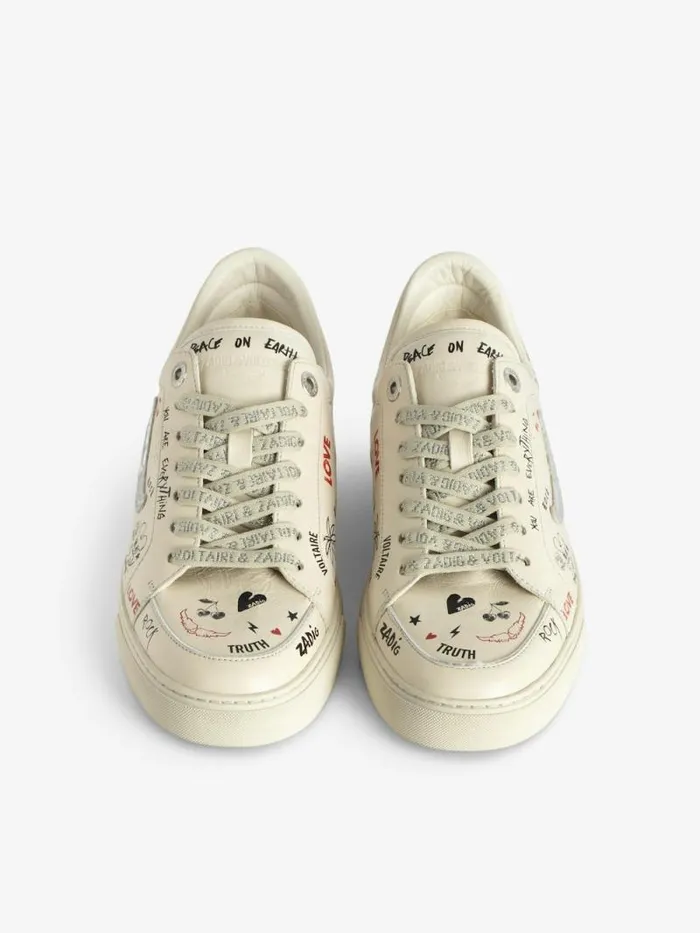 WomenMen Zadig and Voltaire Sneakers LowTop Fly On Sneakers Silver