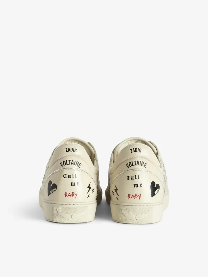 WomenMen Zadig and Voltaire Sneakers LowTop Fly On Sneakers Silver