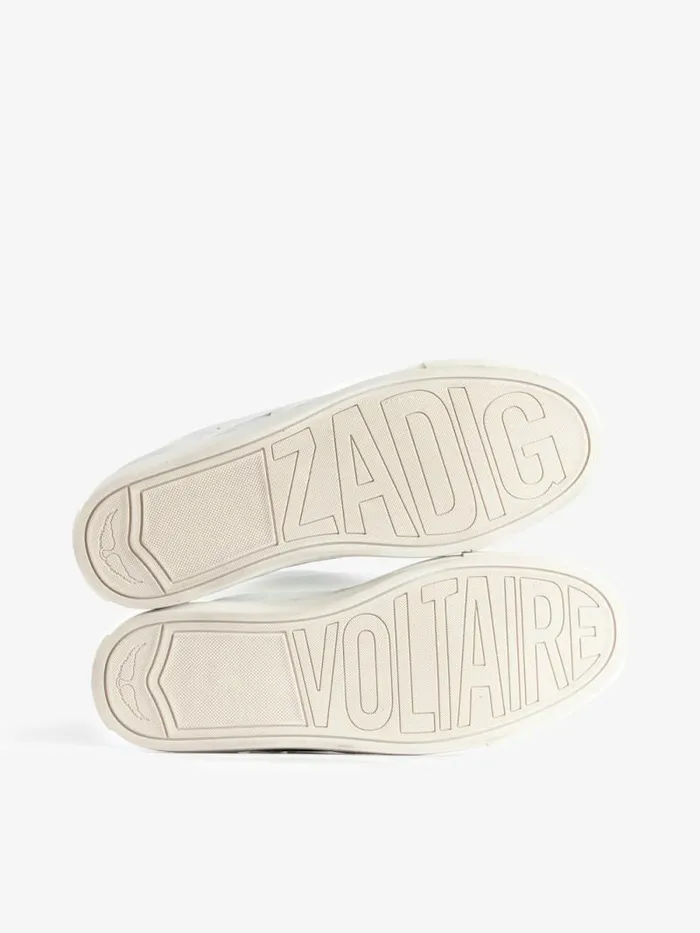 WomenMen Zadig and Voltaire Sneakers LowTop Fly On Sneakers Silver