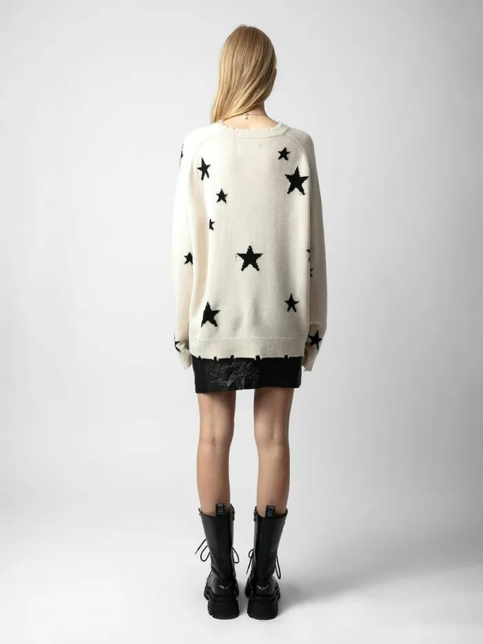 WomenMen Zadig and Voltaire Sweaters and Cardigans Markus Stars Cashmere Sweater Sugar WomenMen Zadig and Voltaire Sweaters and Cardigans Markus Stars Cashmere Sweater Sugar