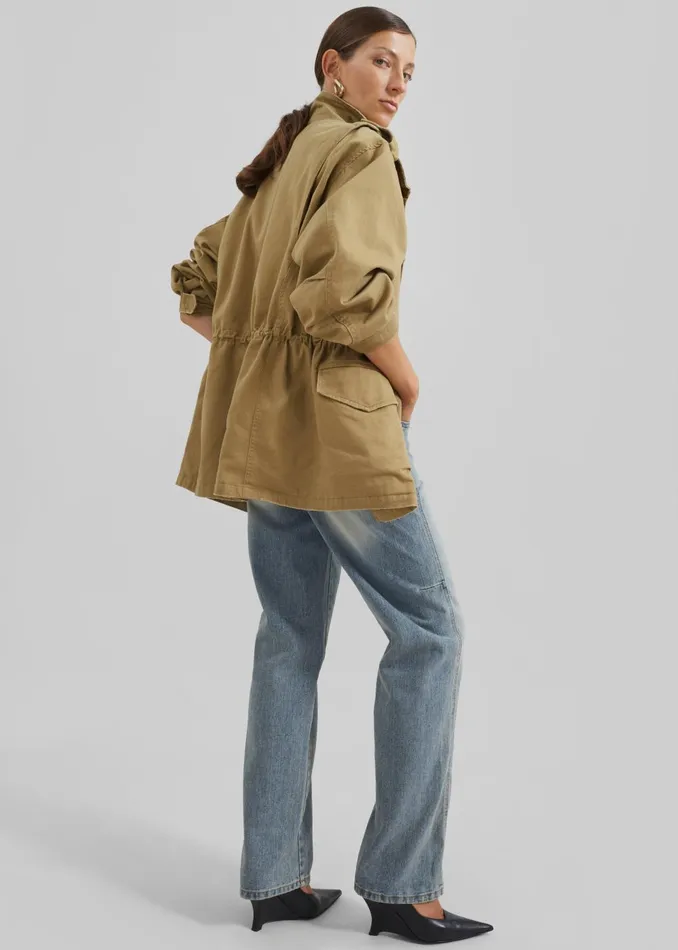 Women Merano Cargo Jacket 8211 Beige The Frankie Shop Outerwear