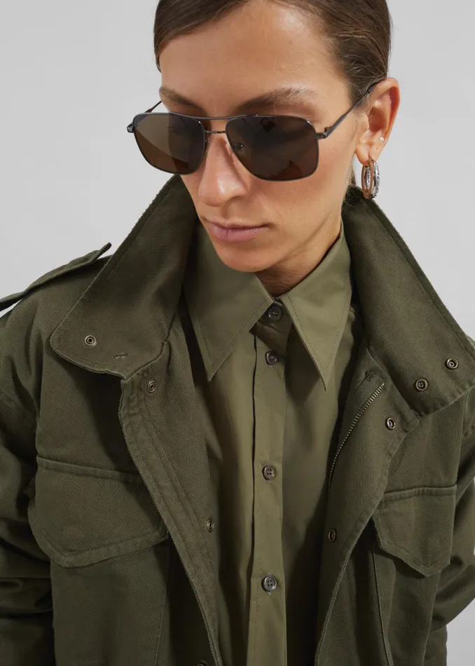 Women Merano Cargo Jacket 8211 Khaki The Frankie Shop Outerwear