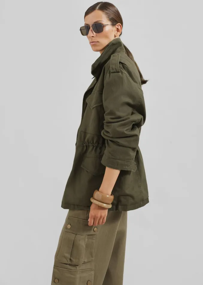 Women Merano Cargo Jacket 8211 Khaki The Frankie Shop Outerwear