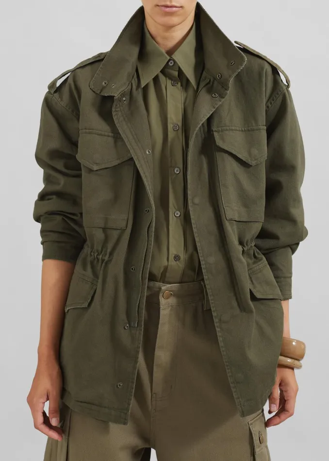 Women Merano Cargo Jacket 8211 Khaki The Frankie Shop Outerwear