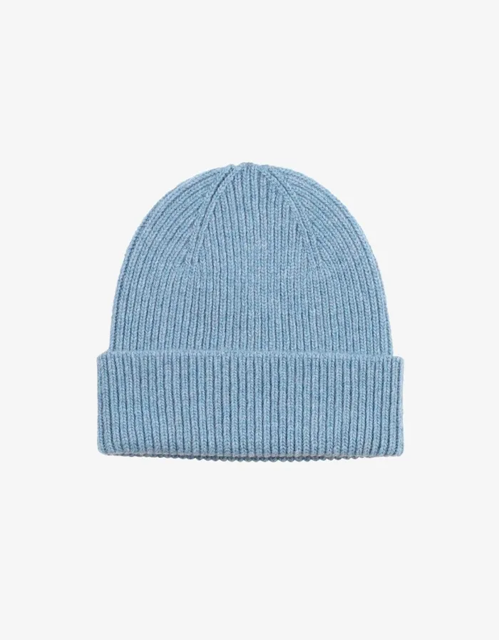 Women Merino Wool Beanie Stone Blue Colorful Standard Beanies