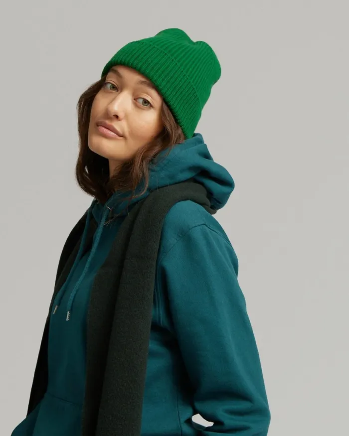 Women Merino Wool Beanie Stone Blue Colorful Standard Beanies