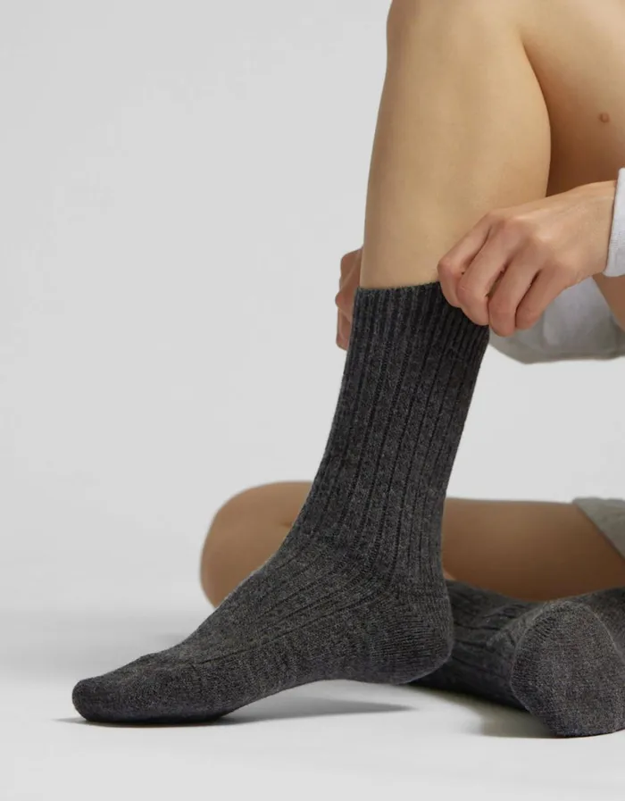 Women Merino Wool Blend Sock Warm Taupe Colorful Standard Socks