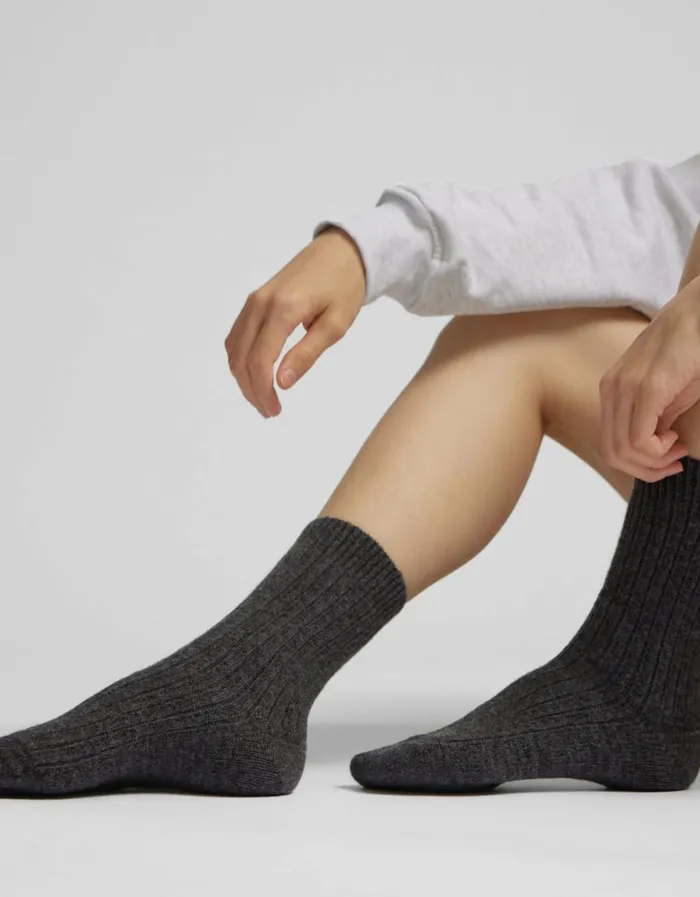 Women Merino Wool Blend Sock Warm Taupe Colorful Standard Socks