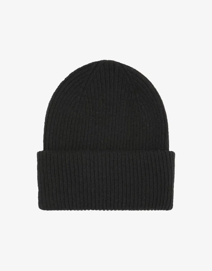 Women Merino Wool Hat Deep Black Colorful Standard Hats