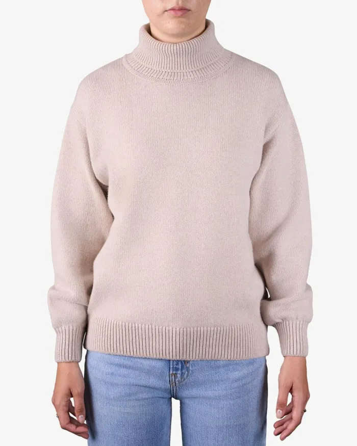 Women Merino Wool Turtleneck Burned Yellow Colorful Standard Knit Sweaters