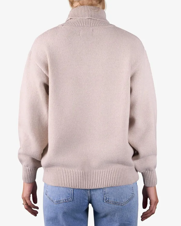 Women Merino Wool Turtleneck Burned Yellow Colorful Standard Knit Sweaters