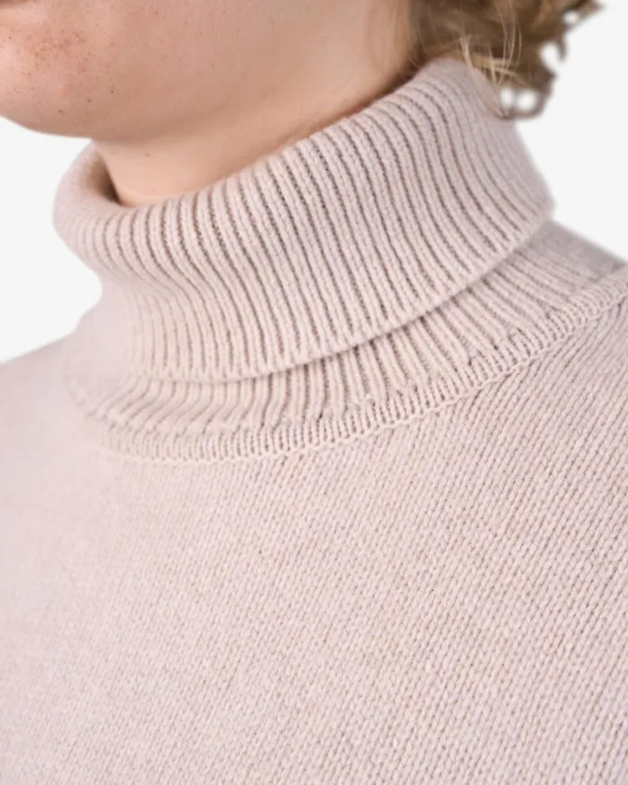 Women Merino Wool Turtleneck Burned Yellow Colorful Standard Knit Sweaters