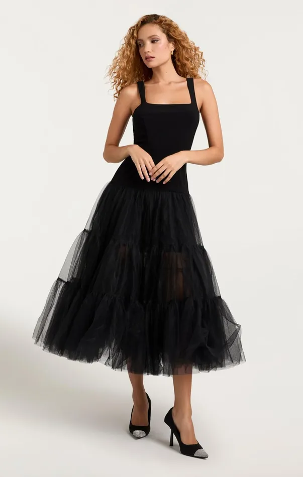 Women Midi Cinq Sept Carolina Dress Black