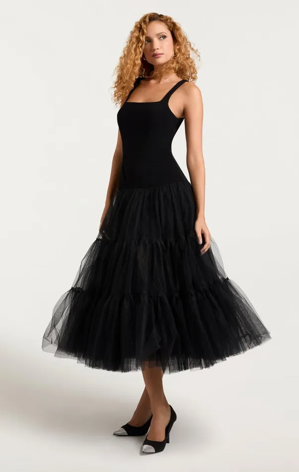Women Midi Cinq Sept Carolina Dress Black
