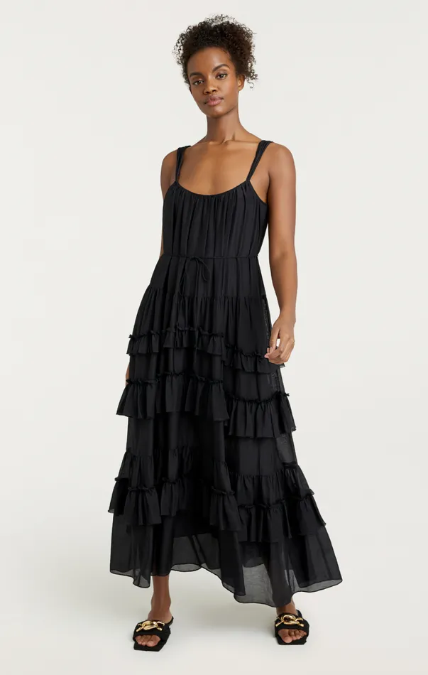 Women Midi Cinq Sept Kandra Dress Black