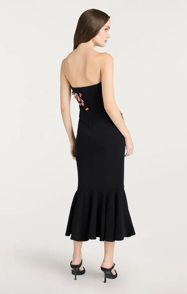Women Midi Cinq Sept Paillette Vines Juniper Dress Blackmulti