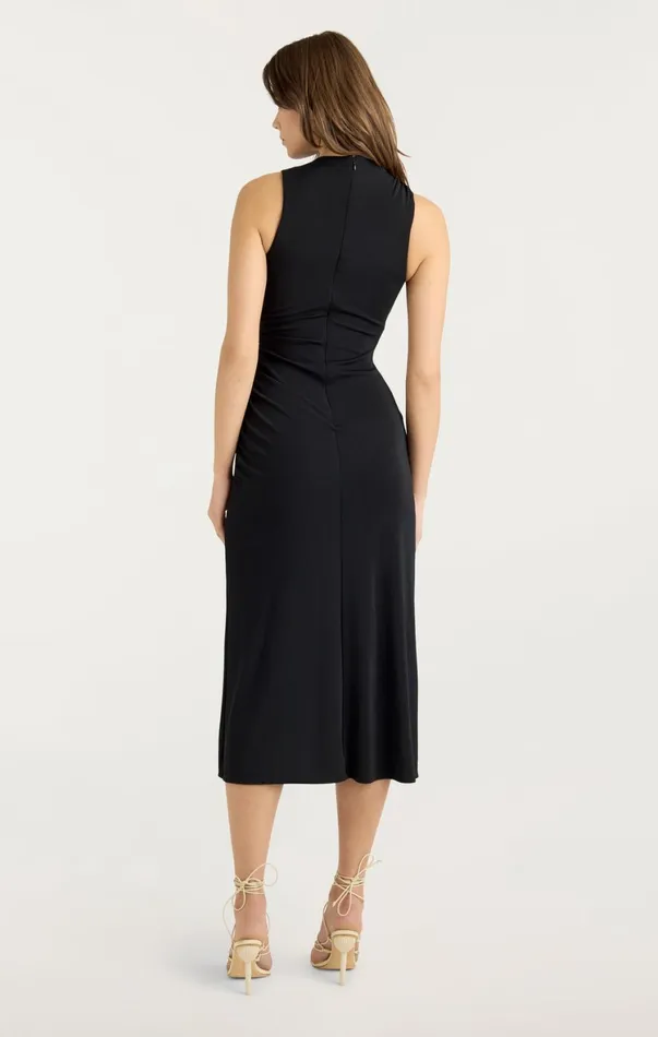Women Midi Cinq Sept Wesson Dress Black