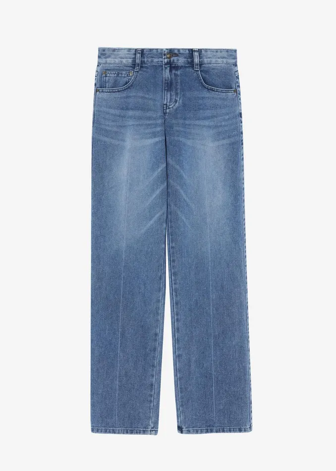 Women Montrose Straight Leg Jeans 8211 Blue Wash The Frankie Shop Bottoms