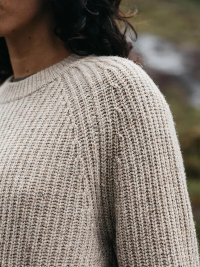 Women Mora Knit Jumper Oatmeal Finisterre Knitwear