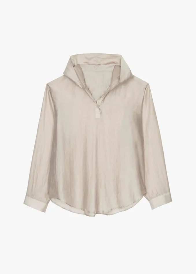 Women Moraine Hooded Blouse 8211 Beige The Frankie Shop Tops