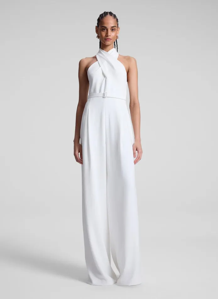 Women Murphy II Wide Leg Jumpsuit White ALC Jumpsuits