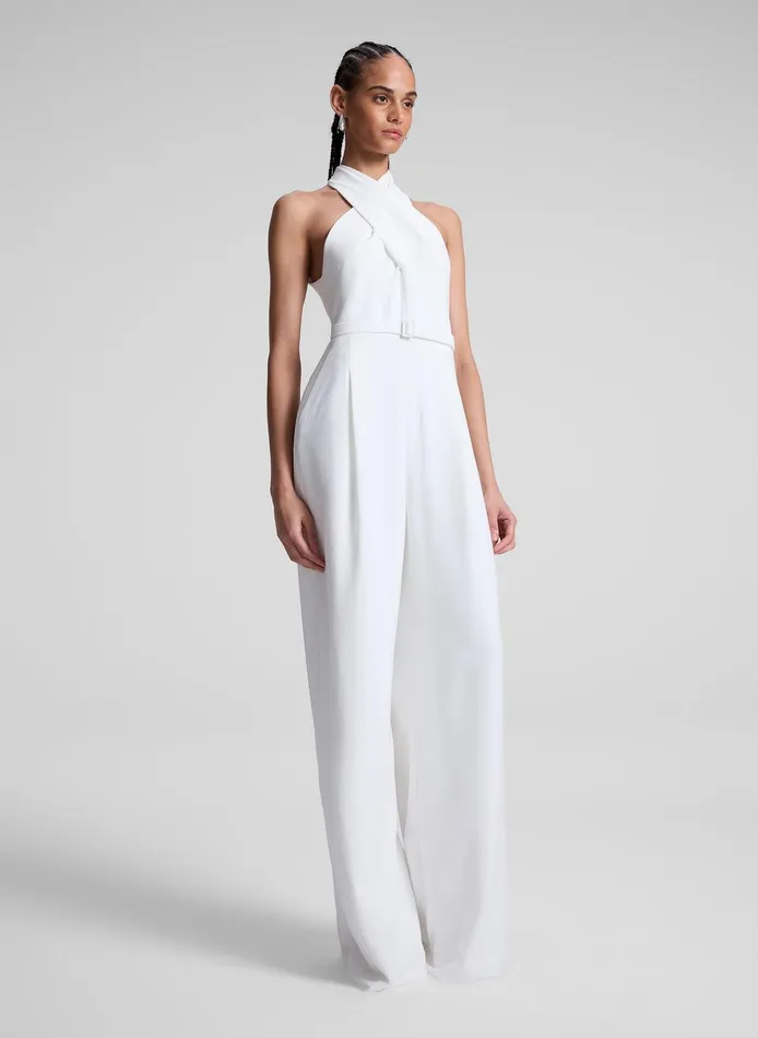 Women Murphy II Wide Leg Jumpsuit White ALC Jumpsuits