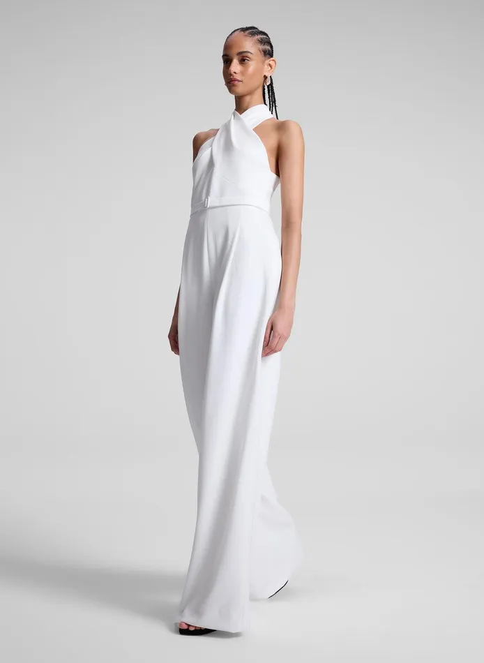 Women Murphy II Wide Leg Jumpsuit White ALC Jumpsuits