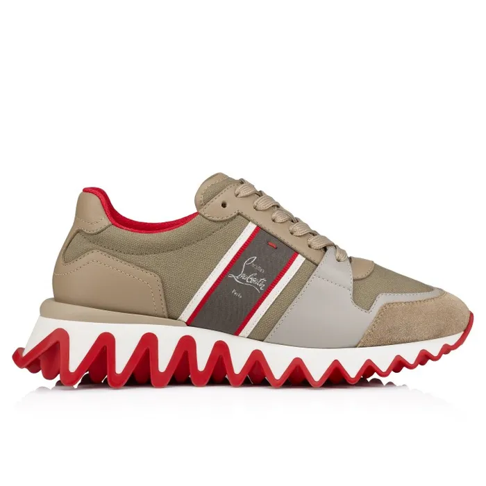 Women Nastroshark Sneakers 8211 Calf Leather And Cotton 8211 Saharienne Christian Louboutin Sneakers