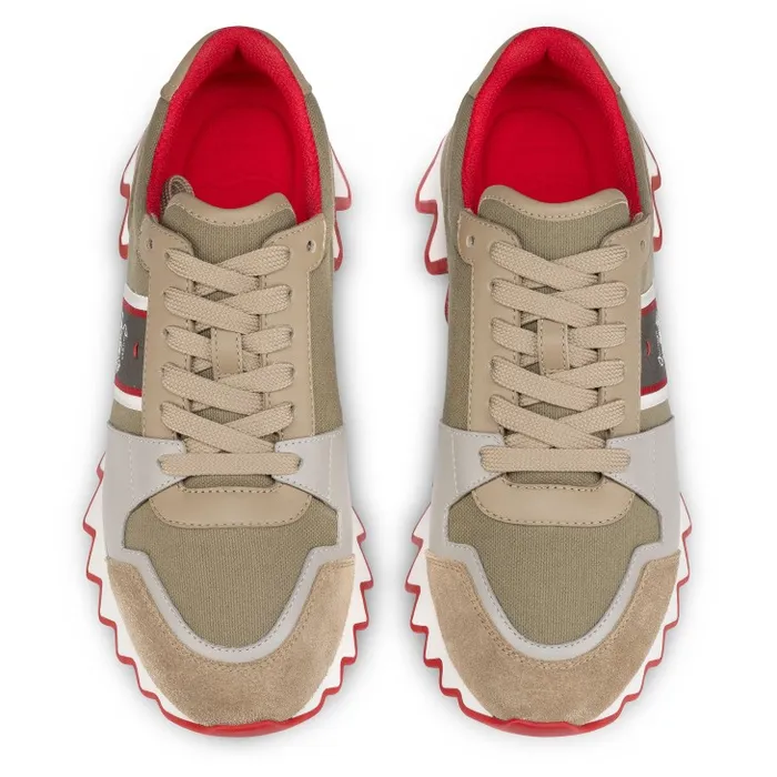 Women Nastroshark Sneakers 8211 Calf Leather And Cotton 8211 Saharienne Christian Louboutin Sneakers