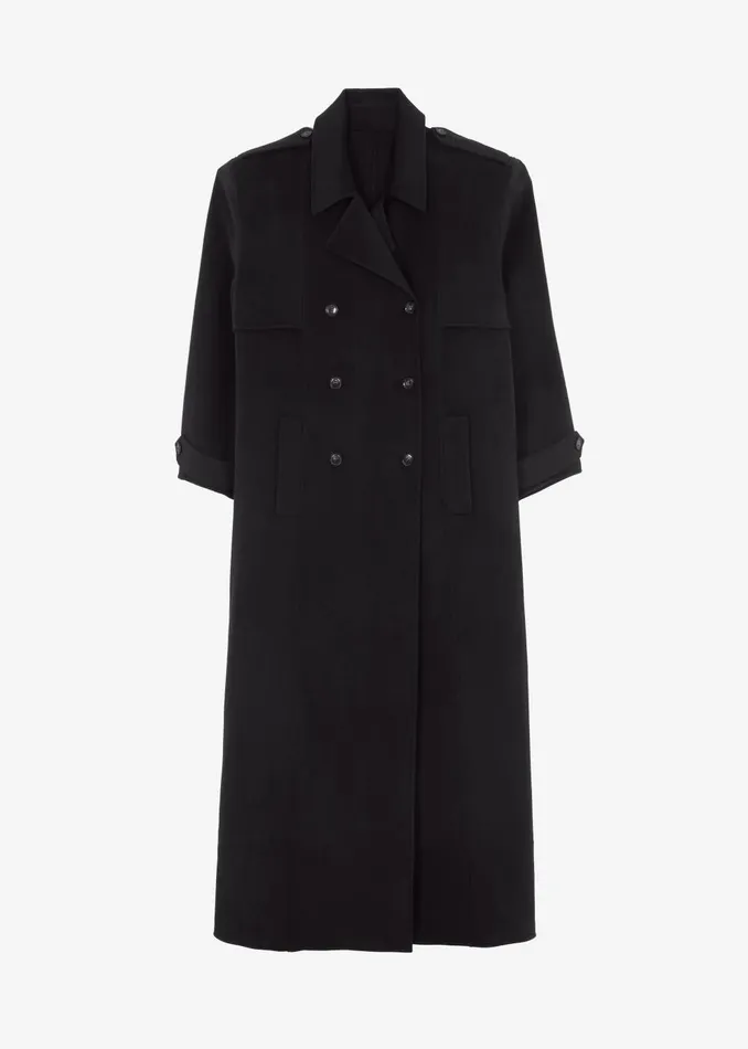 Women Nikola Padded Trench Coat 8211 Black The Frankie Shop Outerwear