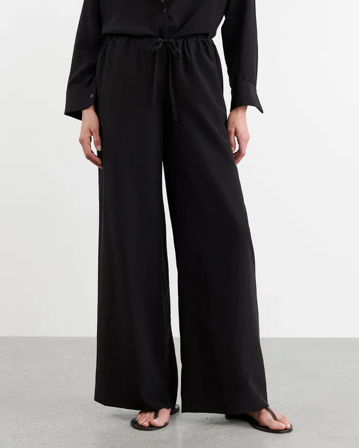 Women Nili Lotan ADRIEL PANT Black Pants and Shorts