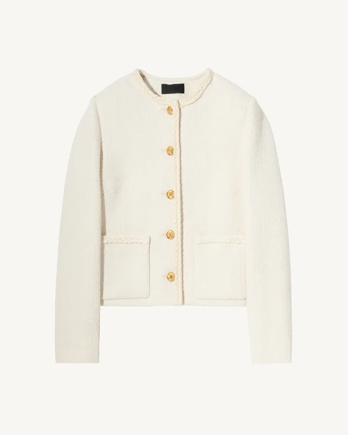 Women Nili Lotan ROMY JACKET Ivory Jackets and Blazers
