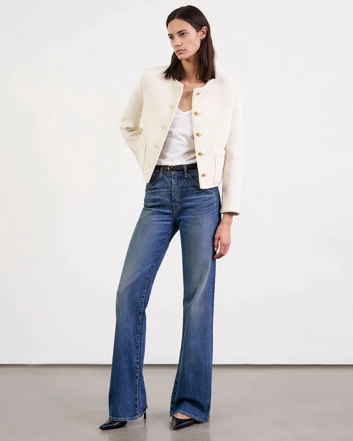 Women Nili Lotan ROMY JACKET Ivory Jackets and Blazers