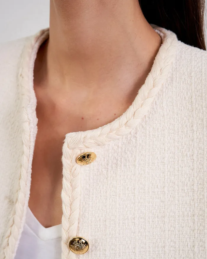 Women Nili Lotan ROMY JACKET Ivory Jackets and Blazers