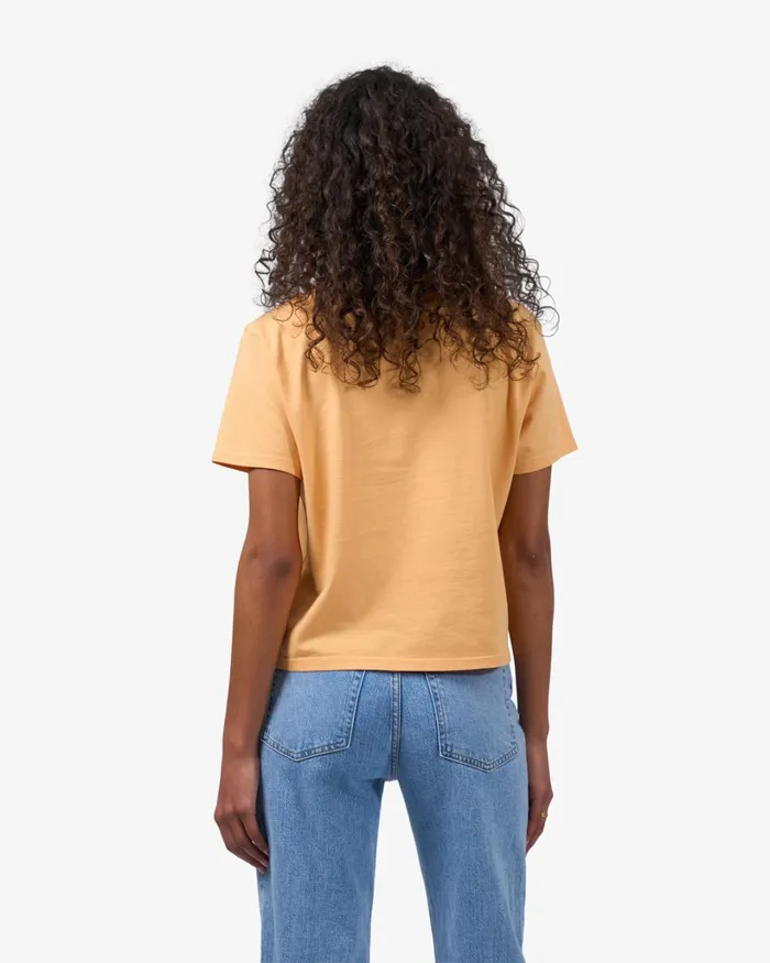 Women Organic Boxy Crop Tee Lava Grey Colorful Standard TShirts