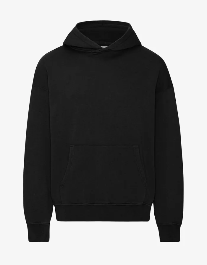 Women Organic Oversized Hood Deep Black Colorful Standard Hoodies