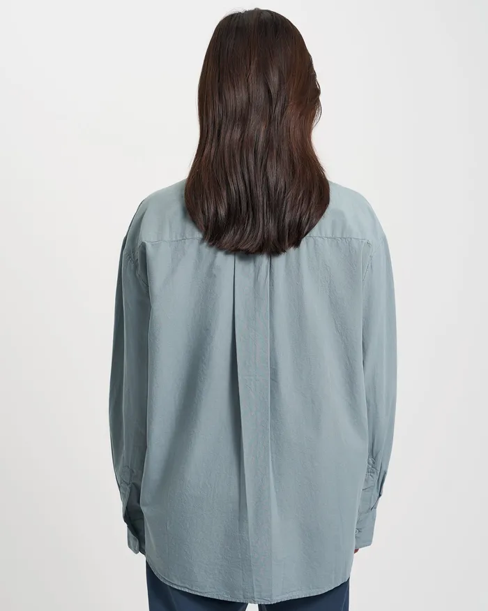 Women Organic Oversized Shirt 8211 Oyster Grey Shirts Colorfulstandard