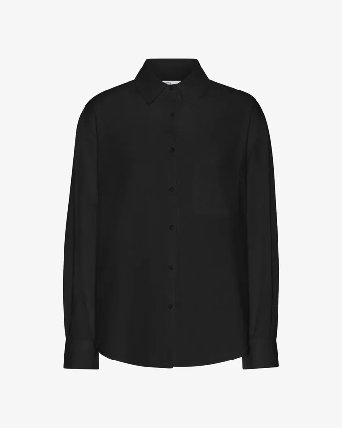 Women Organic Oversized Shirt Deep Black Colorful Standard Shirts