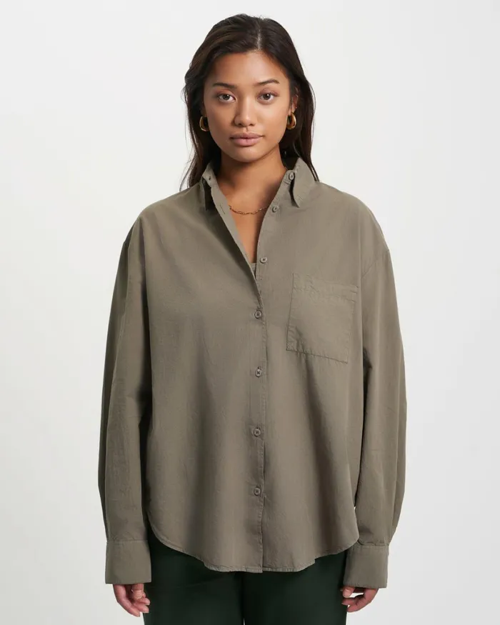 Women Organic Oversized Shirt Deep Black Colorful Standard Shirts