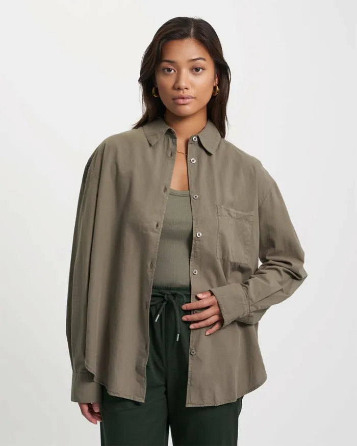 Women Organic Oversized Shirt Sandstone Orange Colorful Standard Shirts