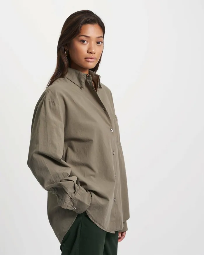 Women Organic Oversized Shirt Sandstone Orange Colorful Standard Shirts