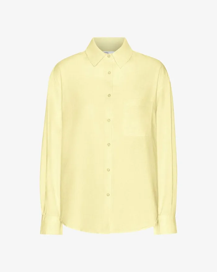 Women Organic Oversized Shirt Soft Yellow Colorful Standard Shirts